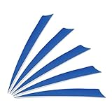 PATIKIL 25pcs Plumas de Flecha, 12.7cm 5' Paleta de ala Derecha Pavo Fletch Accesorio Deportivo de Tiro con Arco Fletching para Bricolaje Tiro al Objetivo Caza Deporte, Azul Claro