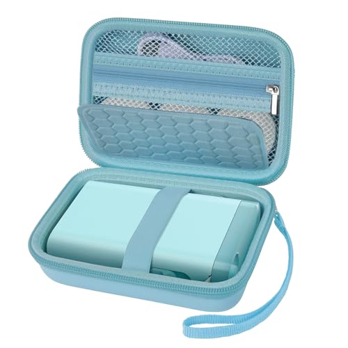 Image of Comecase Case Compatible with Nelko P21 / for Phomemo D30 D35 Label Maker Machine, for JADENS D11 / for SUPVAN Mini Labeler Sticker, Labler Maker Storage for Tape&Accessories (Sky Blue)
