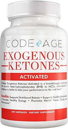 Codeage Keto BHB Exogenous Ketones Supplement Pills w. BHB Salts, Natural Caffeine, Electrolytes