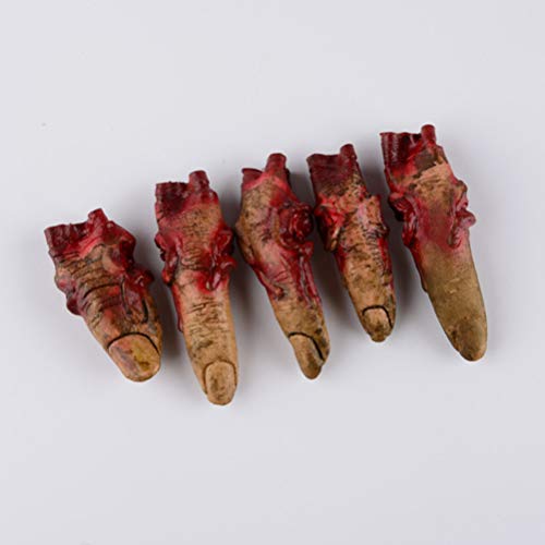 FOMIYES 5Pcs Halloween Bloody Finger Halloween Props Levendige Afgehakte Vingers Halloween Decoraties Props Halloween… - Afbeelding 3