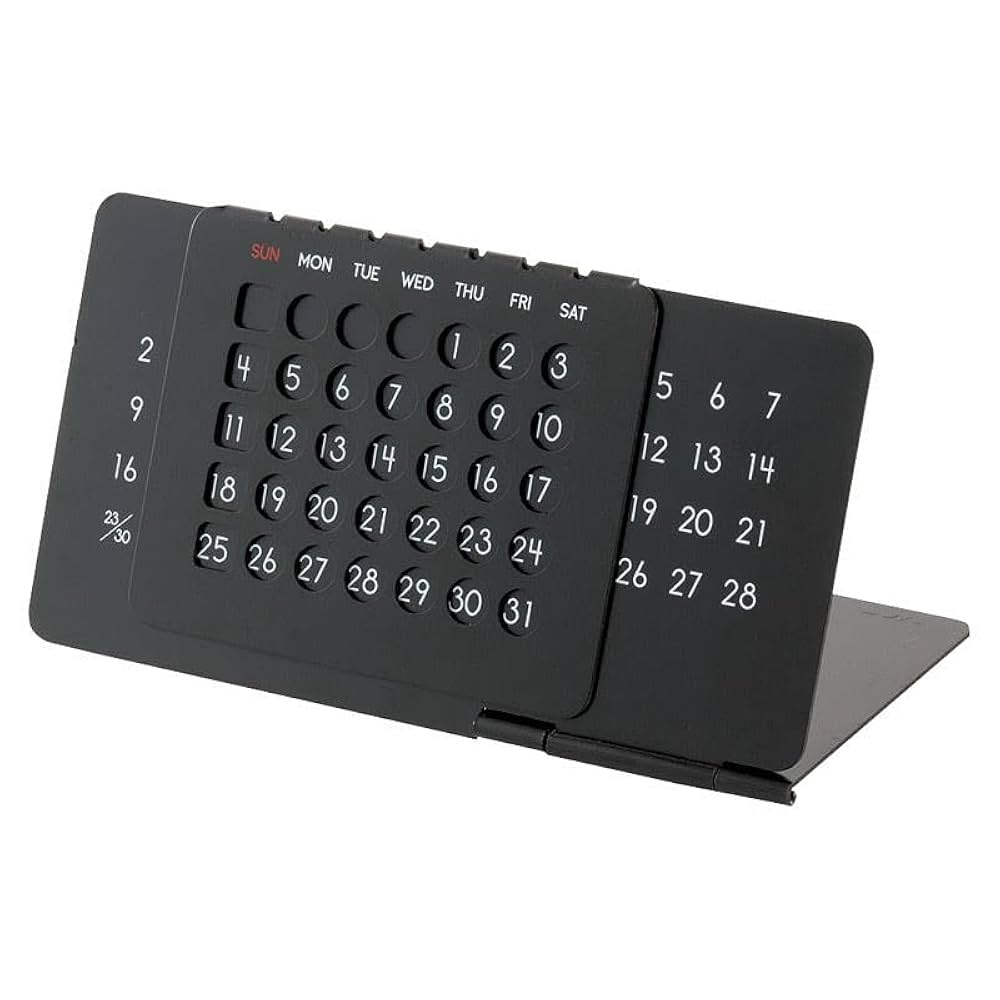 Amazon | アルミ万年カレンダー ブラック TS-1132-009 22457408