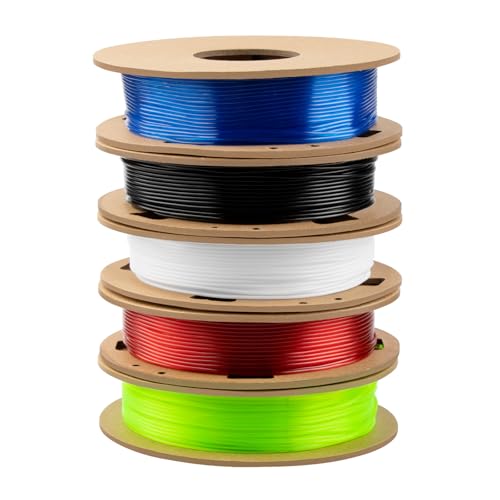 Filamento TPU 1,75 mm TINMORRY Combipack de 5 bobinas de 200 g en negro blanco y colores