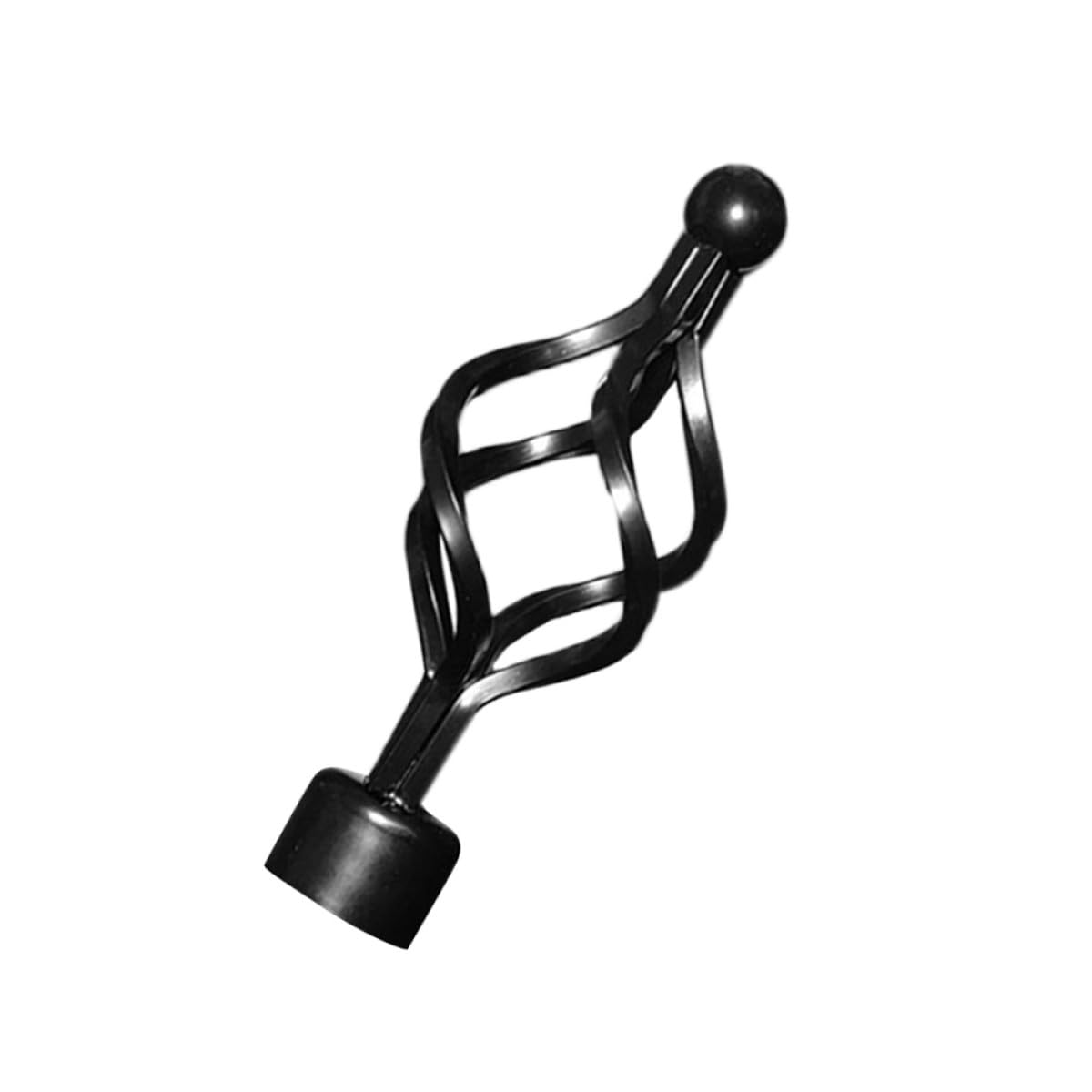 2Pcs Black Iron ain Rod End C, 28mm Twist Finials for Roman ain Poles, Slish Window Treatment Hardware for Home Decor