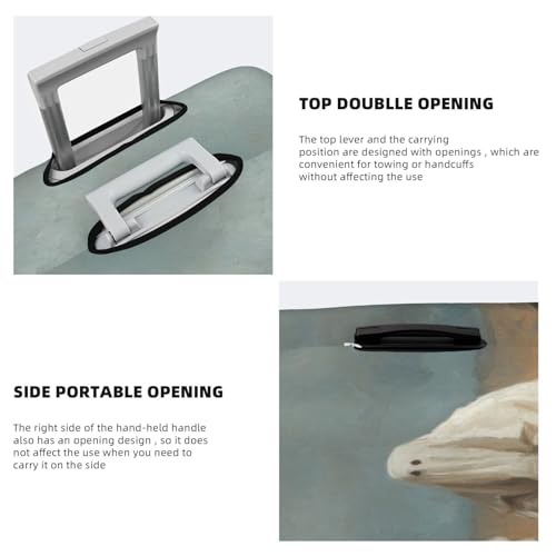 Two Ghosts With Picnic Baskets Vintage Elastic Travel Luggage Covers Dustproof Scratch-Resistant Suitcase Protector Fit 22-24 Inch3