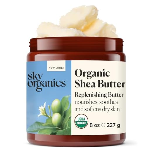 Organic Shea Butter by Sky Organics (8 oz) 100% Pure Unrefined Raw African Shea Butter for Face and Body Moisturizing Natural Body Butter for Dry Skin