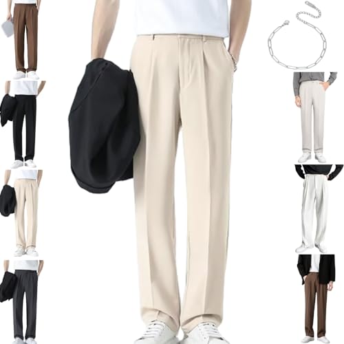 Rovenfit Men Pants, Easemotions Super Stretch Ice Silk Comfort Everyday Pants, Casual Slim Fit Breathable Trousers
