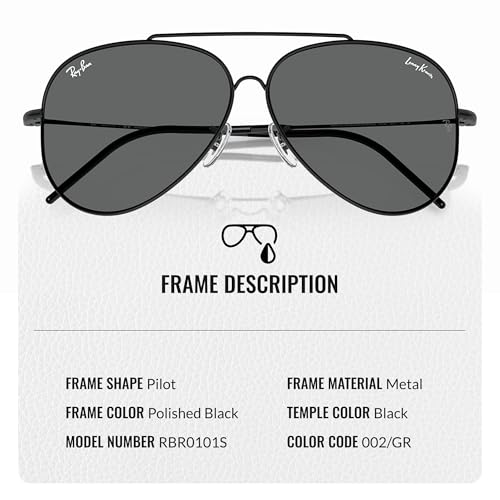 Ray-Ban RBR0101S LENNY KRAVITZ X AVIATOR REVERSE Square Shaped Sunglasses for Men & Women with Official RAYBAN Eyewear Kit3