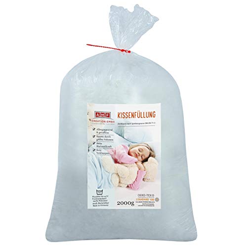 AMF Life Kissenfüllung, waschbar bis 95 Grad, zertifizierte Qualität, 2000g Cover