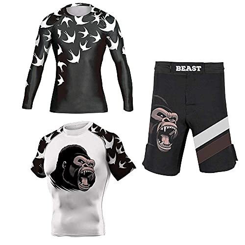 CHOO Men's Bat Gorilla Grappling Activewear Cool Dry Sports Compression Shirt,X-Large