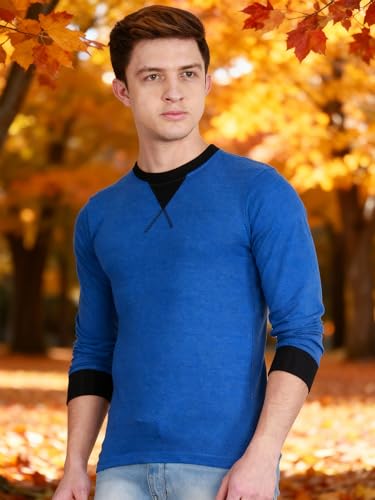 Image of fanideaz Men's Cotton Full Sleeve Henley T Shirts for Men