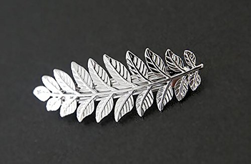2 pinzas para cabello de metal con diseño de hoja miniatura 2