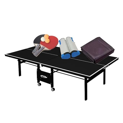 MESA DE PING PONG MDF 18mm 1084 PRETA KLOPF + Kit Completo 5091 + Capa Fechada