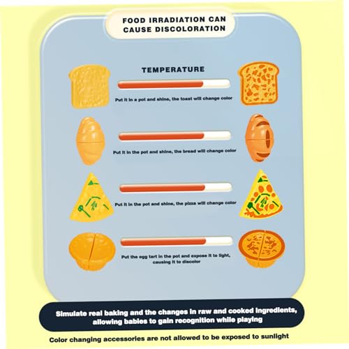 Ngbbby Kids Toy Kitchen Set with Air Fryer 15PCS Accessories, Cookies Maker with Music & Lights Color Changing Foods, for Aged 3+ Children - Image 4