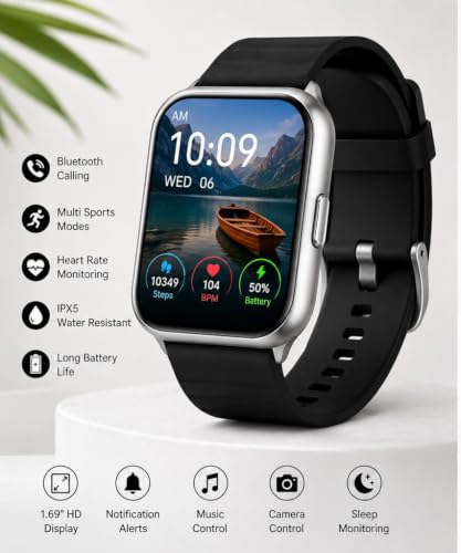 Image of Bluetooth Calling Smart Watch with HD Display, Fitness Tracking, Heart Rate & Sleep Monitor for Android & iOS