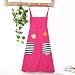 Produktbild DDSCB Küchenschürzen Kochen,Süße Rosa Blumen Baumwolle Frauen Lätzchen Schürze Kleid Home Küche Mit Pocket Cooking Kittel Geeignet Für Chef Baking Gardening Restaurant BBQ