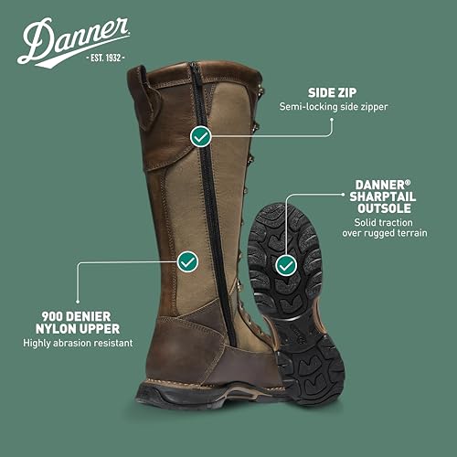 Danner mens Sharptail Snake Boot Side Zip4
