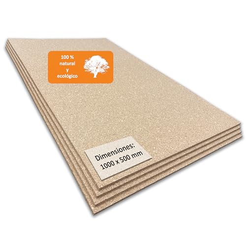Tablero de corcho TRECOR formato: 1000 x 500 mm - espesor: 2-20 mm - tablero de corcho de - muy elástico y antiestático (3 mm de espesor, 1 pieza)
