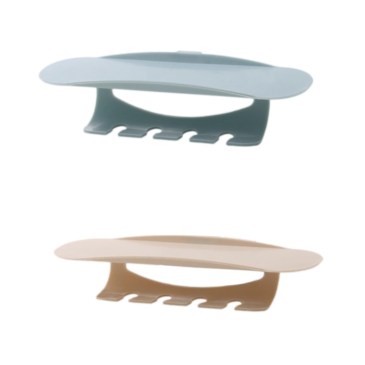 Alipis 6pezzi Portaspazzolino Da Parete Con Supporto Per Dentifricio Design Adesivo Senza Forature Organizzatore Per Bagno Blu e Beige Facile Installazione e Risparmio Di Spazio