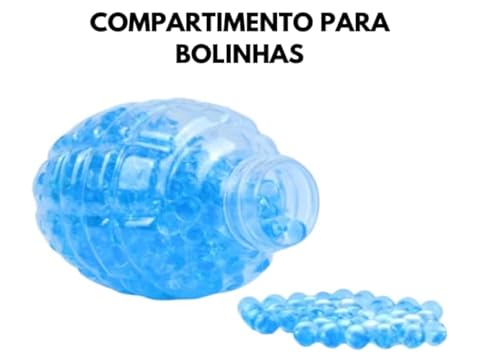 Arminha Metralhadora de Brinquedo - Com Óculos de Proteção, 3000 bolinhas, silenciador e bateria rec