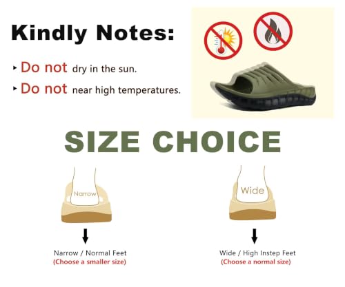 Image of KuaiLu Mens Recovery Sandals Orthotic Arch Support Open Toe Sport Slides Thick Cushion Orthopedic Plantar Fasciitis Slip On Wide Width Summer Pool Beach Waterproof