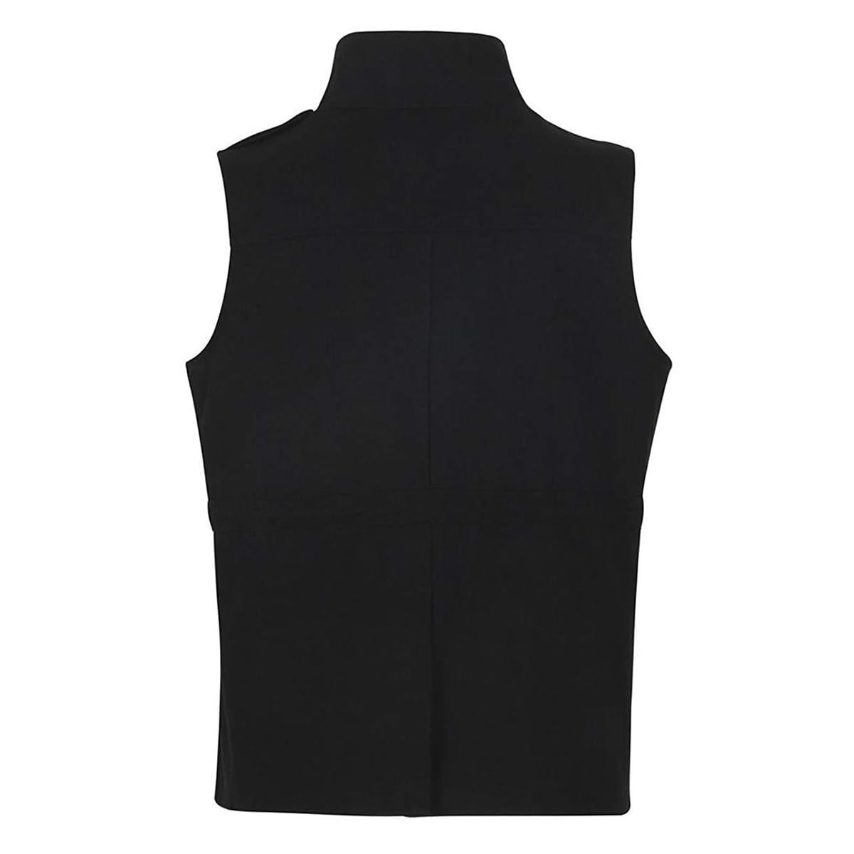 Minetom Femmes Poches Fonctionnelles Cordon De Serrage Taille Gilet Cargo Veste Sans Manches Blouson Reporter Travail Camping Randonnée Outwear