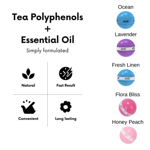 Air Jungles Odor Deodorizer Balls For Shoes, Gym Bags, Drawers, And Locker, Lavender, Natural Tea Polyphenols And Essential Oil Long Lasting Odor Eliminator Air Freshener Twist Ball #TOP1