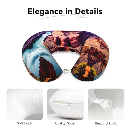 Almohada de viaje de espuma viscoelástica negra miniatura 4
