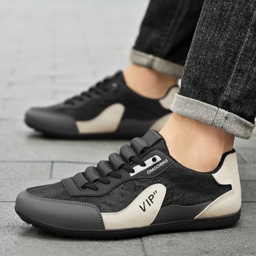 Men's Vintage Plaid Casual Sports Shoes - Cotton Canvas Upper, Memory Foam Insole, Non-Slip Rubber Outsole, Round Toe Design - Breathable for All-Day Wear & Retro Street Style4