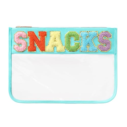 DYSHAYEN Clear Snacks Bag for Travel, Green
