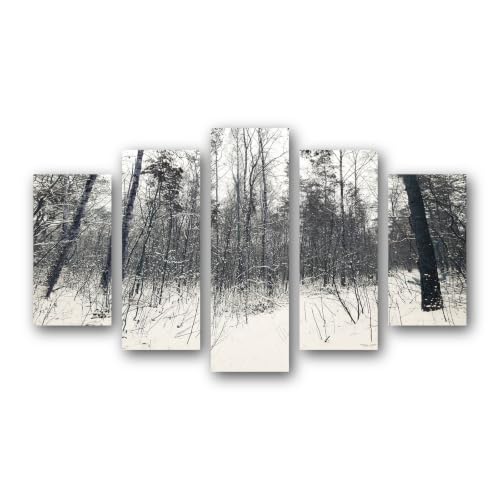 Tableau sur Toile Forêt Enneigée pour l'Ambiance de Votre Salon