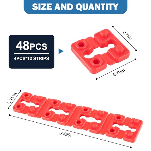 Image of Outlet Spacers，48 PCS Outlet Spacers for Electrical Box, Switch and Receptacle Extender Plastic Spacer for Loose Plug Fix, Wall Plate Shims for Box Extender