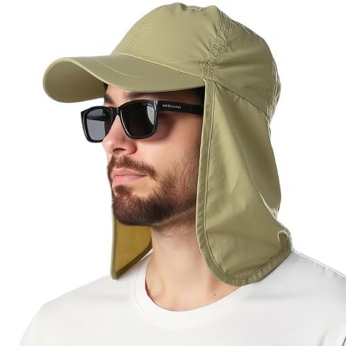EINSKEY UPF 50+ Waterproof Sun Hat - Packable Unisex Baseball Cap with Neck Flap for Beach, Golf,...