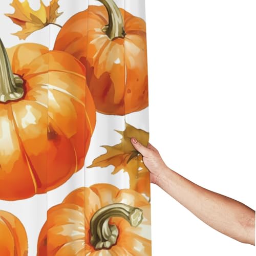 Rideau de douche imperméable moderne Five Pumpkins avec 12 crochets - 3