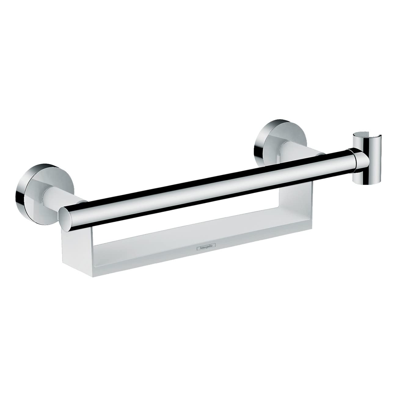 hansgrohe Unica Drążek prysznicowy Comfort z półką i uchwytem prysznicowym biały/chrom, 26328400