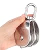 M50 Double Pulley Snatch Block Lifting Crane Swivel Hook, 304 Stainless Steel