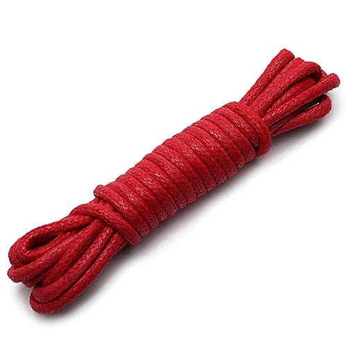 rismart Fuerte Cordones - 3 mm Redondo - Ideal Para el Vestido, Para caminar y Excursionismo Botas de Zapatos P01,Rojo (1 pares),280 cm