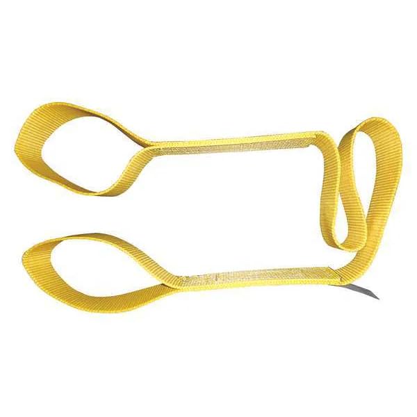 Web Sling, Type 3, 4 ft L, 2 in W, Nylon, Yellow, Mfr: 35XF05-A