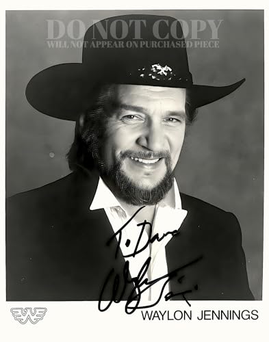 Foto de Waylon Jennings de 11 x 14 pulgadas, retrato impreso de música country de los años 70