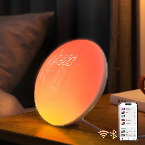 Dekala Sunrise Alarm Clock, Smart App Control, Bluetooth Speaker, Wake up Light Sunlight Sunset...