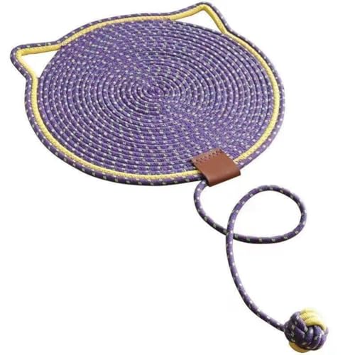Muuoeou 2 Piezas de Cuerda de Algodón, Tablero Rascador para Gatos, Poste Rascador para Gatos, Tapete para Cama, Sacapuntas de Garras, Raspadores para, Almohadilla para Uñas, F