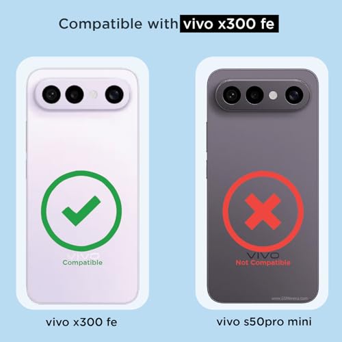 Image of Amazon Basics Back Cover for Vivo X300 FE 5G Mag-Safe Shockproof PC + TPU Protective Case Magnetic Support Bumper Case (Transparent Mag-Safe)