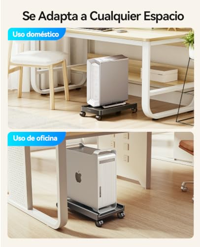 Miniatura 6 de Orico Soporte Universal Para Cpu Con 2 Ruedas De Bloqueo Y 2 Ruedas Giratorias, Soporte Para Ordenador De Sobremesa En Casa, Impresoras, Plantas En Maceta 45,4 X 22,2 X 2.2 Cm