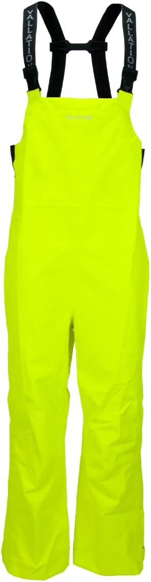Men's Dark Rain Bib, Hi-Vis Yellow, Size Medium