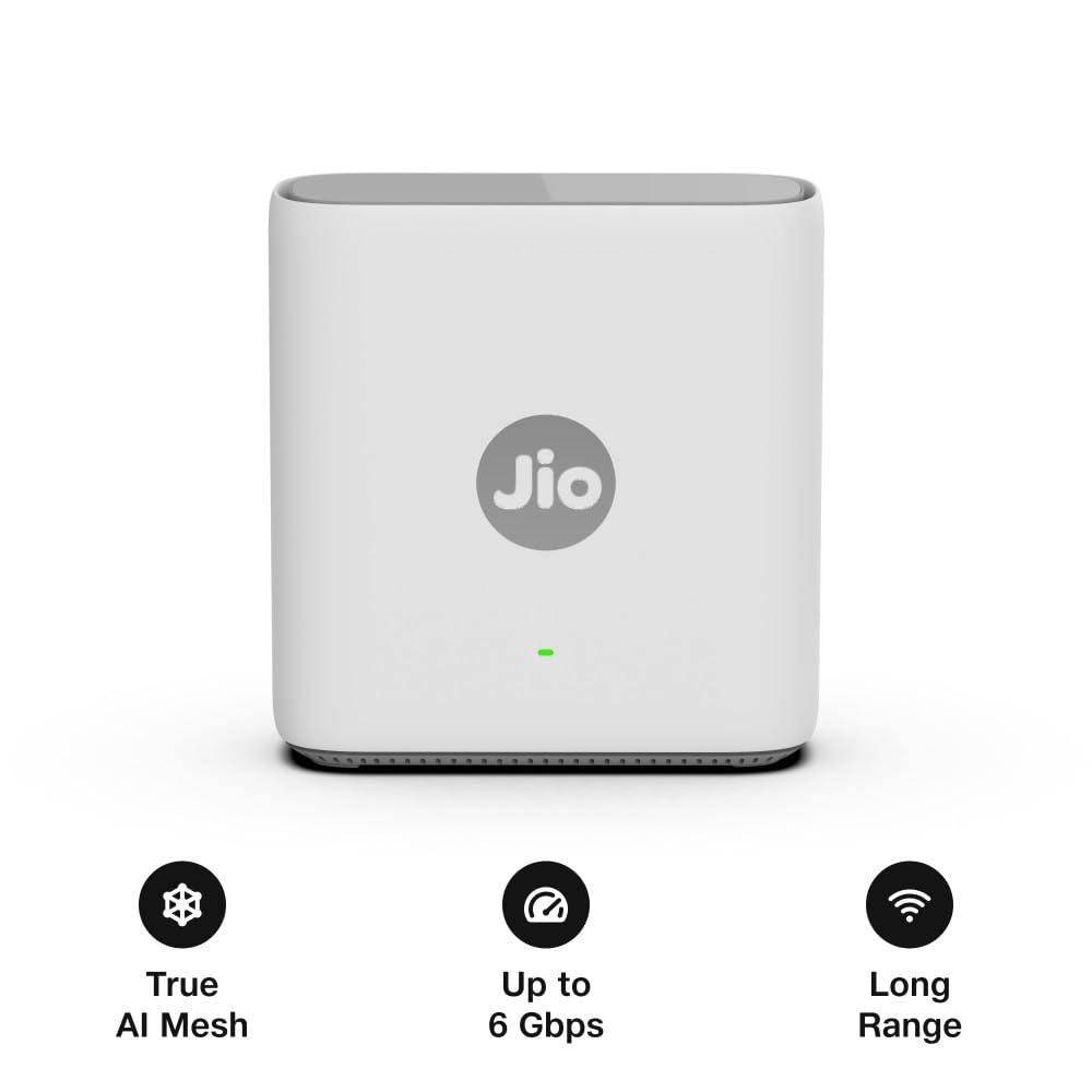 Jio AX6000 Mesh Extender: Wi-Fi 6 for JioAirFiber -3 Jio AX6000 Mesh Extender: Wi-Fi 6 for JioAirFiber -3