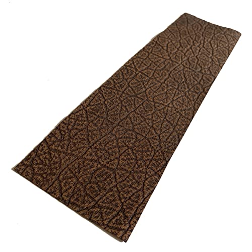 One(1) Piece Pool Cue Leather Wrap Embossed Cowhide Brown Angry Bull Pattern