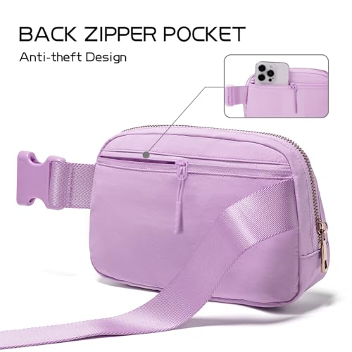 Image of Gitus Gifts for 8 9 10 11 12 Year Old Girls Belt Bag Fanny Pack Crossbody Bags with Initial Letter Patch Cute Stuff Birthday Gifts for Teen Girls Women Personalized Trend Stuff (Lavender-P)