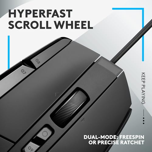 Image of Logitech G502 X Wired Gaming Mouse - LIGHTFORCE Hybrid Optical-Mechanical Primary switches, Hero 25K Gaming Sensor, Compatible with PC /macOS /Windows - Black