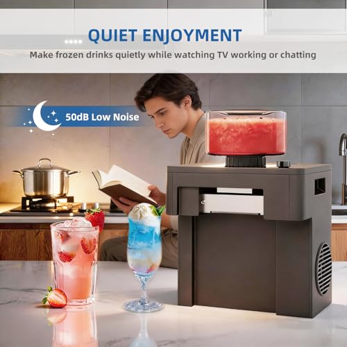 Image of Shaved Ice Machine and Snow Cone Maker, 60 Second Quick Start Slushie Machine for Home, No Ice or Pre Freezing, 15 Texture Levels, Quiet Self Cleaning Frozen Drink Maker