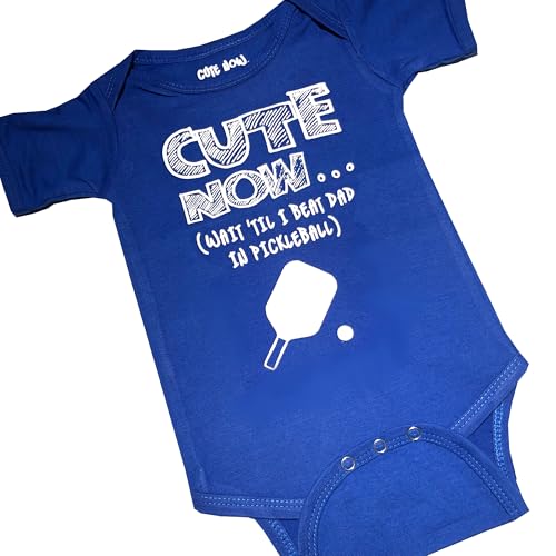 Cute Now... Wait 'Til I Beat Dad in Pickleball - Infant/Baby Pickle Ball Bodysuit Cotton Clothing2