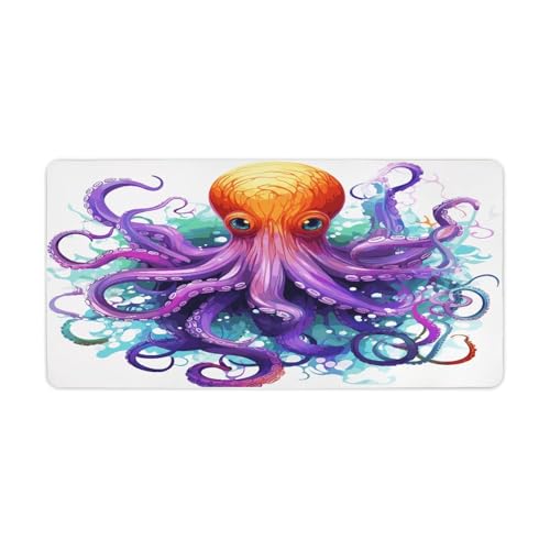 Colorful Octopus Pad Mouse Grande Antideslizante